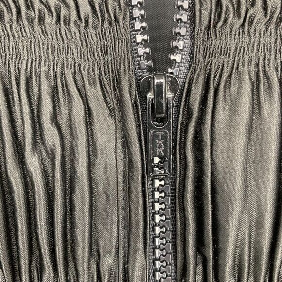 Vintage 1980's GDT Too Unusual Black Pleated Bomber Jacket Korea OSFM - Picture 3 of 8